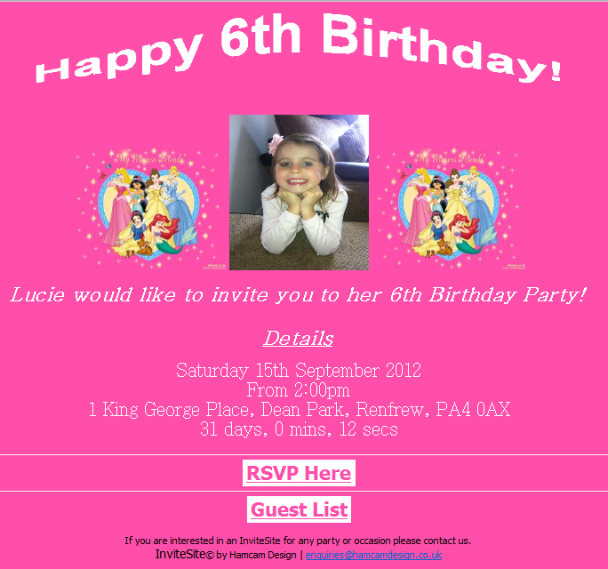 Lucie's 6th Birthday Party